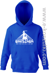 Warszawa wonderland - bluza z kapturem dziecięca niebieska