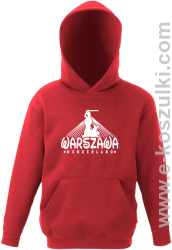 Warszawa wonderland - bluza z kapturem dziecięca czerwona