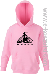 Warszawa wonderland - bluza z kapturem dziecięca różowa