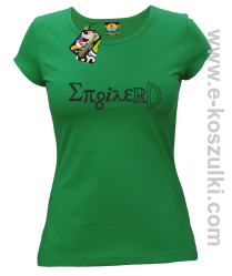 Inżynier Alfabet Grecki - koszulka damska zielona