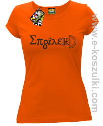 Inżynier Alfabet Grecki - koszulka damska pomarańczowa