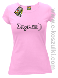 Inżynier Alfabet Grecki - koszulka damska różowa