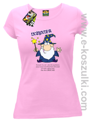 Inżynier CZARODZIEJ - koszulka damska różowa