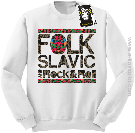FOLK slavic and rock and roll - bluza słowiańska bez kaptura