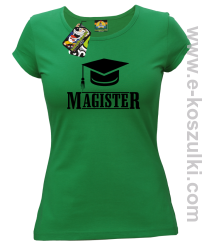 Czapka studencka Pan Magister - koszulka damska zielona