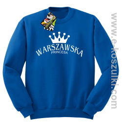 Warszawska princesa - bluza bez kaptura STANDARD niebieska