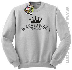 Warszawska princesa - bluza bez kaptura STANDARD melanż 