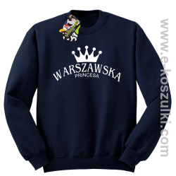 Warszawska princesa - bluza bez kaptura STANDARD GRANATOWY