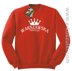 Warszawska princesa - bluza bez kaptura STANDARD czerwona