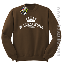 Warszawska princesa - bluza bez kaptura STANDARD brązowa
