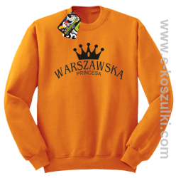 Warszawska princesa - bluza bez kaptura STANDARD pomarańczowa