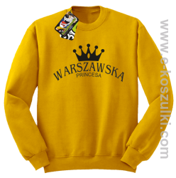 Warszawska princesa - bluza bez kaptura STANDARD żółty