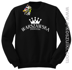 Warszawska princesa - bluza bez kaptura STANDARD czarna