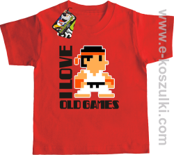 I LOVE OLD GAMES - koszulka dziecięca czerwona