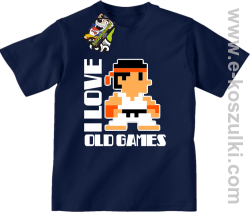 I LOVE OLD GAMES - koszulka dziecięca granatowa