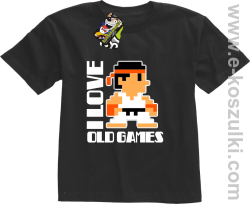 I LOVE OLD GAMES - koszulka dziecięca czarna