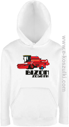 BIZON ZO58 NH - bluza z kapturem dziecięca biała