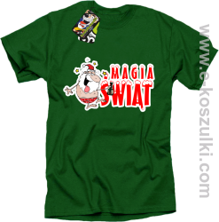 Magia Świąt Pijany Mikołaj - koszulka męska zielona