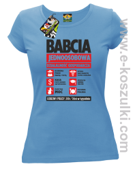 BABCIA - Jednoosobowa działalność gospodarcza - koszulka damska taliowana błękitna