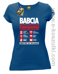 BABCIA - Jednoosobowa działalność gospodarcza - koszulka damska taliowana niebieska