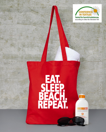 Eat Sleep Beach Repeat - torba eko 