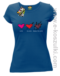 Love In Love Really LOVE - koszulka damska niebieska