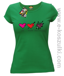 Love In Love Really LOVE - koszulka damska zielona