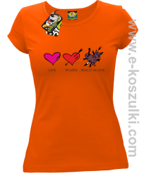 Love In Love Really LOVE - koszulka damska pomarańczowa