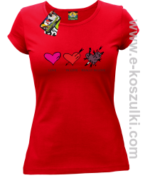 Love In Love Really LOVE - koszulka damska czerwony