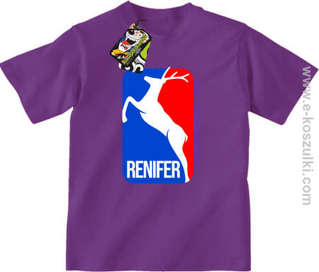 Renifer ala NBA Święta - koszulka dziecięca 