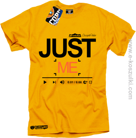 Just Me Youtube Design COCOPITO - koszulka męska żółta