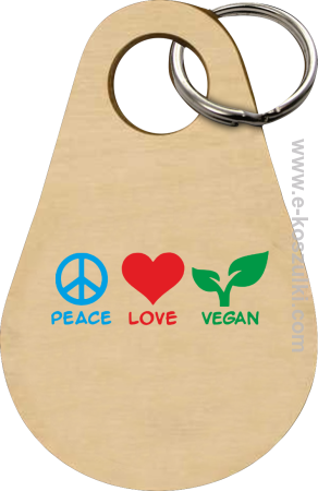 Peace Love Vegan - brelok 