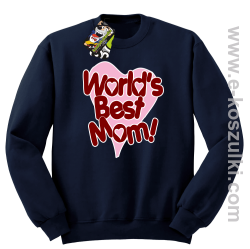 Worlds Best Mom - bluza STANDARD bez kaptura granatowa