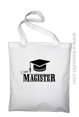 Czapka studencka Pani Magister - torba eko biała