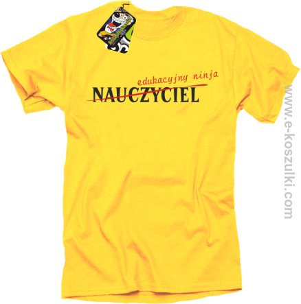 Nauczyciel edukacyjny NINJA - koszulka męska żółta