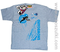 Snowboard mountain kids koszulka dziecięca - melanż