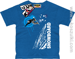 Snowboard mountain kids koszulka dziecięca - niebieski