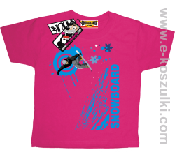 Snowboard mountain kids koszulka dziecięca - różowy
