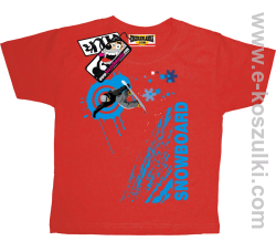 Snowboard mountain kids koszulka dziecięca - czerwony