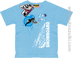 Snowboard mountain kids koszulka dziecięca - błękitny