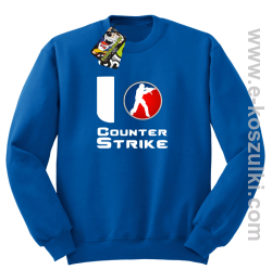 I love counter strike - bluza bez kaptura niebieska