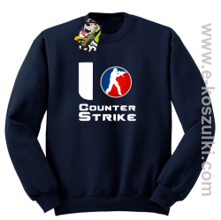 I love counter strike - bluza bez kaptura granatowa