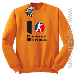 I love counter strike - bluza bez kaptura pomarańczowa
