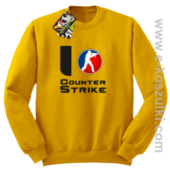 I love counter strike - bluza bez kaptura żółta
