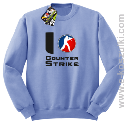 I love counter strike - bluza bez kaptura błękitna