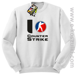 I love counter strike - bluza bez kaptura biała