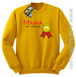 Mama na medal - bluza bez kaptura żółta