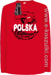 POLSKA WIELKA NIEPODLEGŁA - longsleeve dziecięcy czerwony