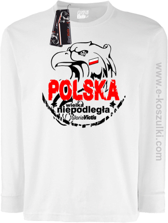 POLSKA WIELKA NIEPODLEGŁA - longsleeve dziecięcy biały