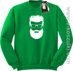 hipster face- modna bluza- zielona